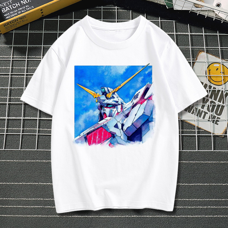 机动战士元祖高达联名短袖T恤男动漫衣服夏季Gundam机甲亲子童装 - 图1