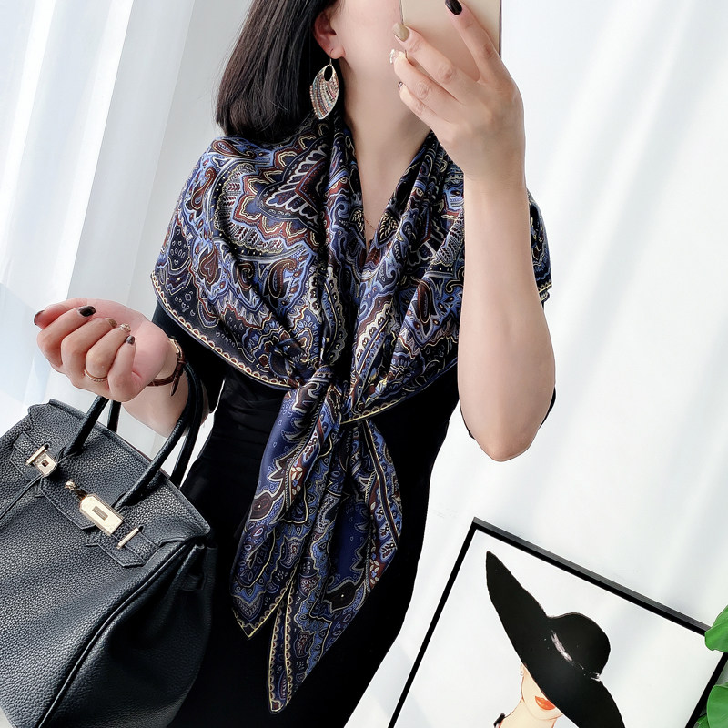 【佩斯利腰果花】优雅精美的100%桑蚕丝大方巾丝巾真丝围巾女春秋,淘宝优惠券,粉丝福利购,淘宝优惠卷