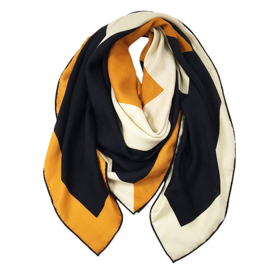 Silk wool European and American style scarf and shawl big brand thin style