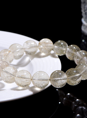 久雅水晶兔毛发金发晶手链