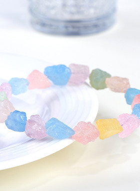 久雅水晶摩根石手链糖果色原石手