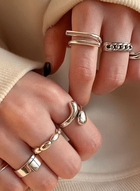 复古不规则戒指女2025年新款