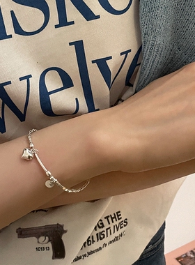 碎银子爱心手链女ins2026年新款小众设计高级感轻奢简约手环手饰