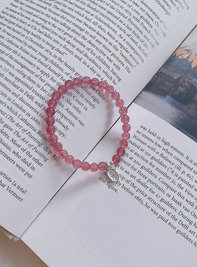 少女心招桃花可爱风s925水晶手链