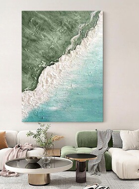 纯手绘油画《腾冲》客餐厅肌理画玄关过道抽象电表箱遮挡装饰挂画