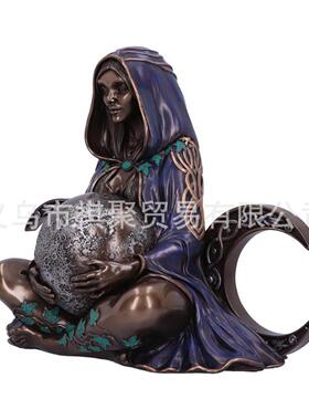 亚马逊地球母亲艺术雕像大地之母树脂工艺品母亲节家居装饰摆件