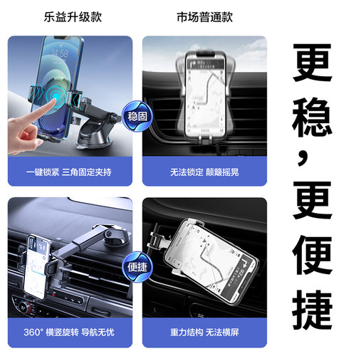 乐益车载手机支架中控台吸盘式货车专用导航支撑防抖防震汽车支架 - 图3