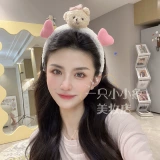 Милый трехмерный ободок, повязка на голову для умывания, аксессуар для волос, с медвежатами, популярно в интернете