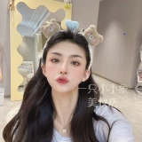 Милый трехмерный ободок, повязка на голову для умывания, аксессуар для волос, с медвежатами, популярно в интернете