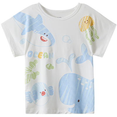 【莫代尔】歌瑞家25夏男婴短袖圆领上衣男宝宝舒适T恤家居服乐友