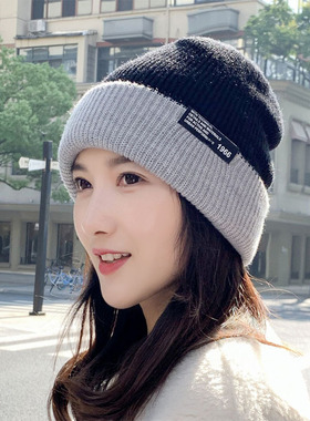 帽子毛线帽女秋冬韩版百搭潮保暖