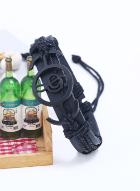 欧美手环皮革摇滚风格百搭