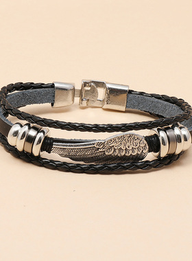 跨境电商朋克风牛皮欧美