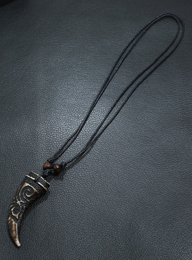 男士狼牙项链树脂百搭