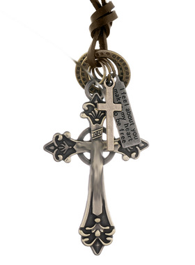 亚马逊跨境货源复古长款牛皮项链创意抽拉调节男女颈链个性毛衣链