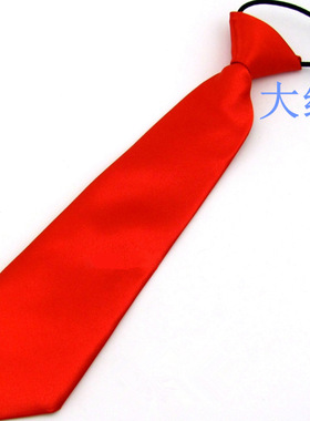 儿童领带纯色圆皮筋窄小