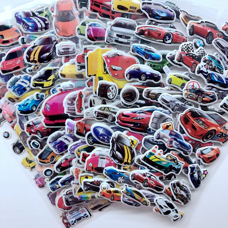 TAYO太友小公交车贴汽车卡通贴纸儿童贴画立体泡泡小巴士奖励粘贴 - 图0