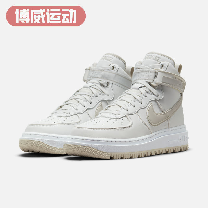 NIKE AIR FORCE 1 男子高帮空军一号运动休闲板鞋 DA0418-100 - 图0