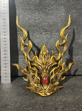 三国吕布曹操赵云杨戬头冠束发头饰逐玉大将军翎羽