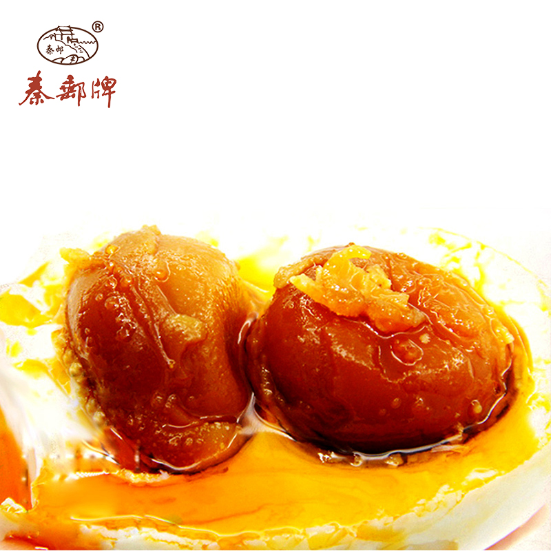 秦邮旗舰店秦邮牌双黄咸鸭蛋75g×8枚高邮特产双黄蛋新鲜红心流油年货特产0