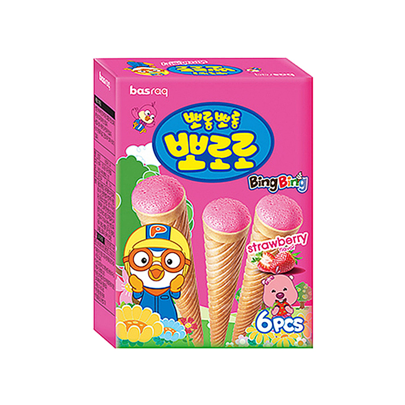 韩国pororo啵乐乐冰淇淋饼干甜筒儿童宝宝零食宝噜噜冰激凌蛋筒-图3