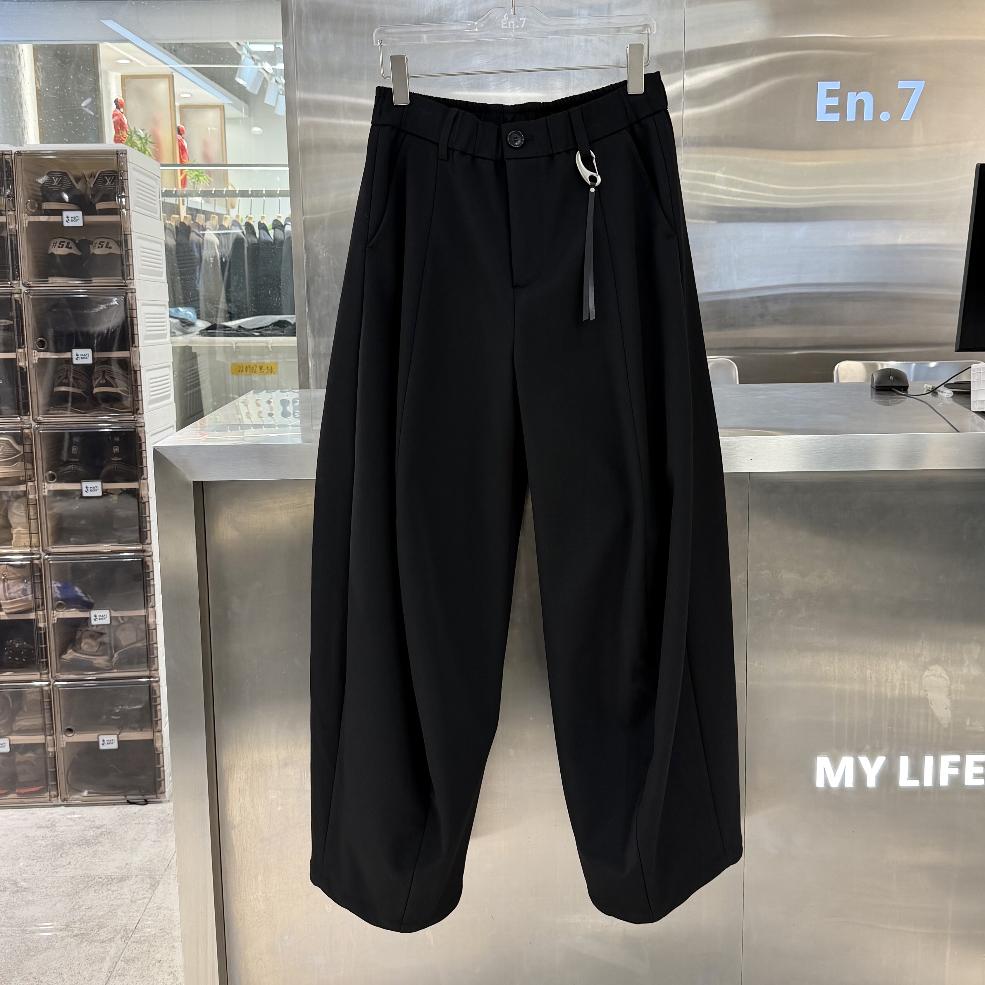 潮牌冬季加绒直筒西裤男ins韩版结构纯色宽松青年垂感保暖阔腿裤,淘宝优惠券,粉丝福利购,淘宝优惠卷