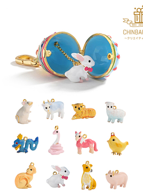 彩蛋可爱小马包包儿童吊坠项链