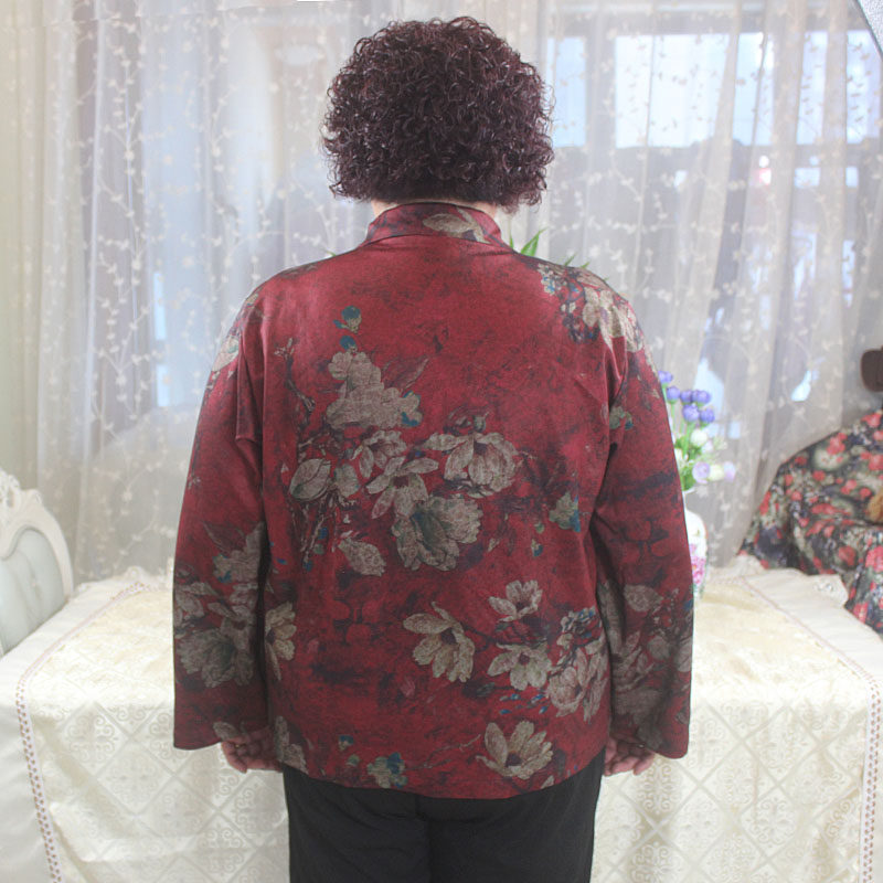 200斤大码中老年女装长袖宽松衬衣 胖太秀香服饰中老年女装