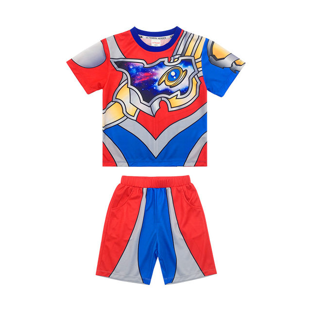 Genuine ultraman clothes boys summer suit