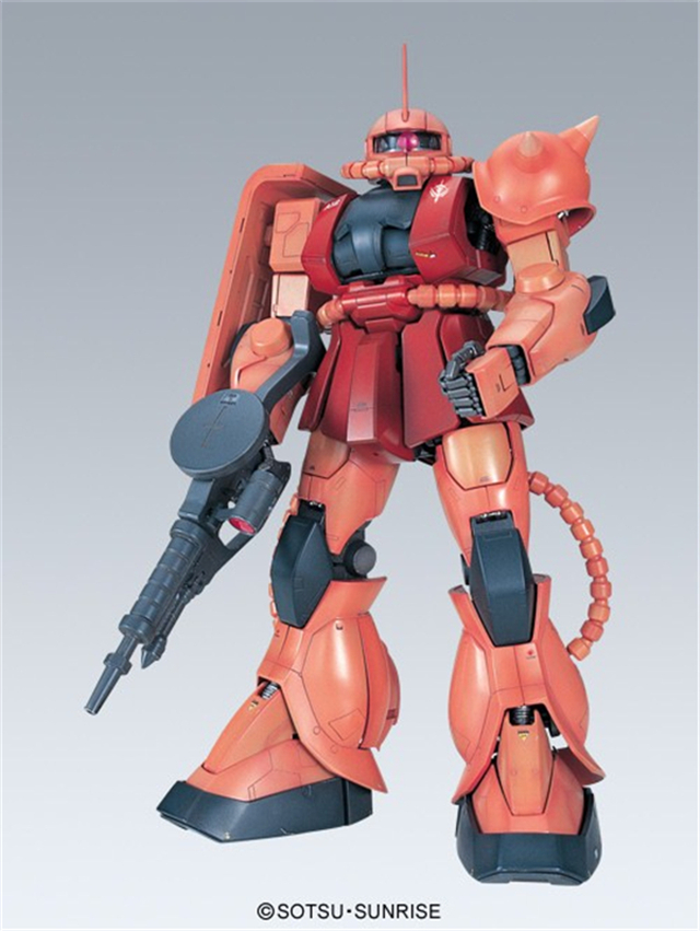 万代 PG 1/60 Char's ZakuⅡ MS-06S夏亚专用红色扎古II绿扎古-图2