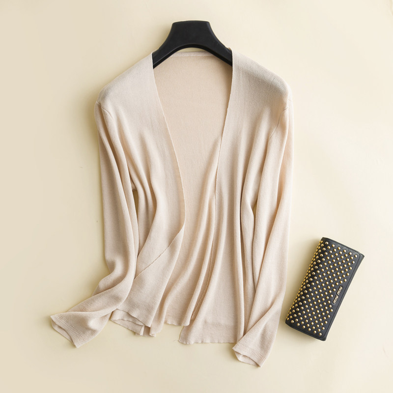 冰丝针织开衫春夏外搭小披肩防晒衣 屋曼毛针织衫