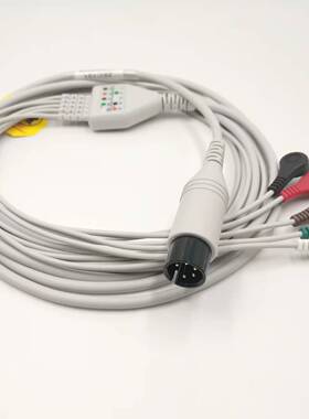 适用湖南瑞博PM-9000A/A+PM-9000GTA心电监护仪配件5导扣式导联线