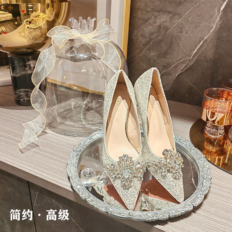 婚鞋托盘婚鞋架接亲游戏道具藏婚鞋盒子婚鞋水晶盒摆台婚鞋展示架 - 图3