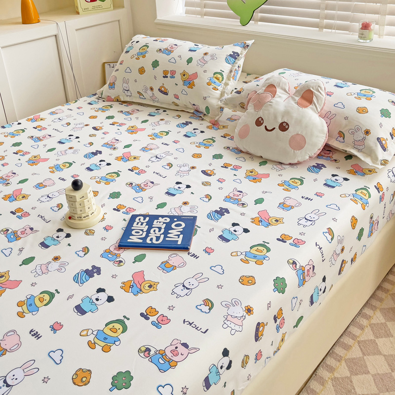 床笠单件卡通床单全包防滑1.2m1.5米0.9席梦思床垫保护套可爱床罩
