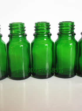绿色精油瓶包邮带胶头滴管