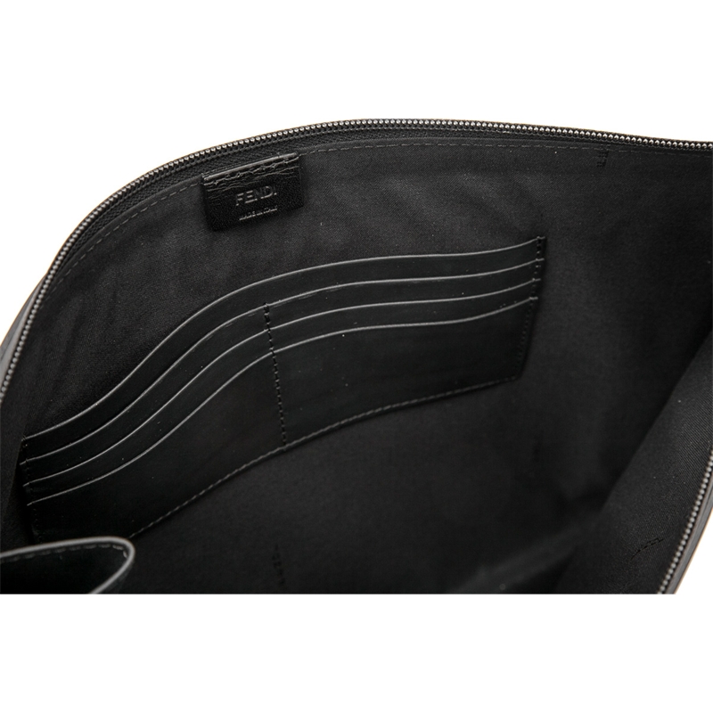 瑕疵不退换 Fendi芬迪新款男包手拿包牛皮商务休闲手包 最新礼物 5礼物