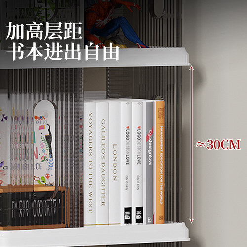 旋转书架落地置物架一体靠墙简易多层收纳经济型省空间360度书柜 - 图1