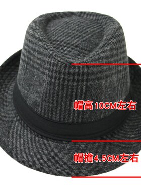 男女通用格子礼帽亲子帽