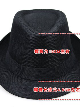 英伦风夏天遮阳透气亚麻绅士帽