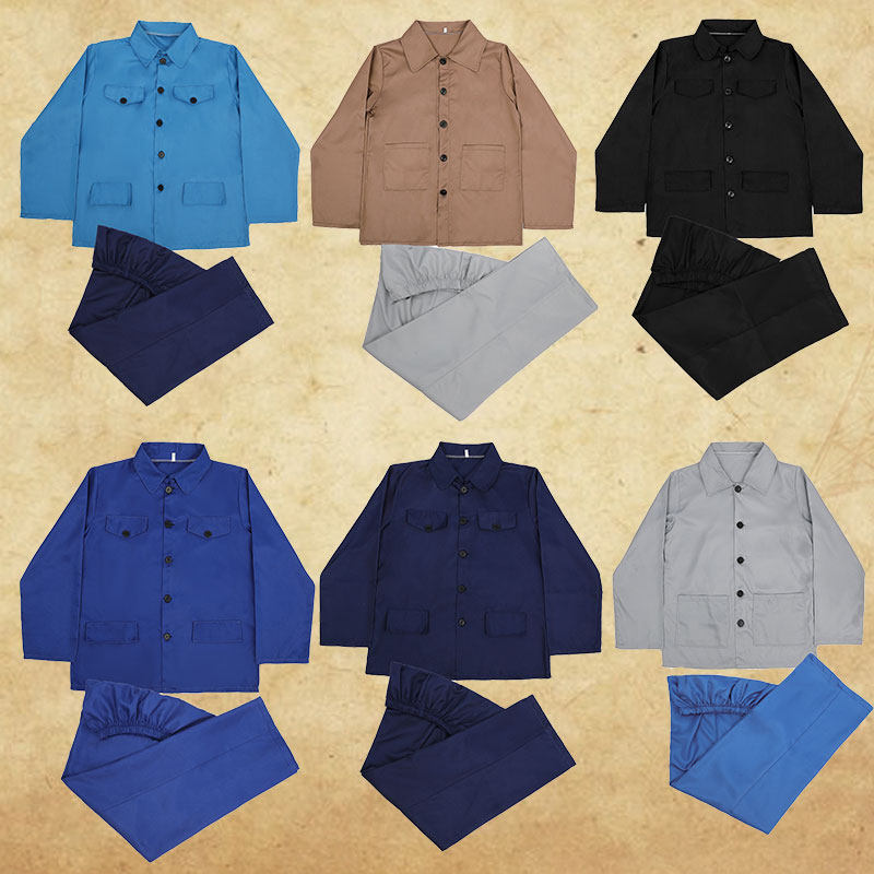 怀旧时代文革农民男70知青下乡中山装演出服80村姑年代女话剧服装 尚层衣舍演出表演服饰 淘优券