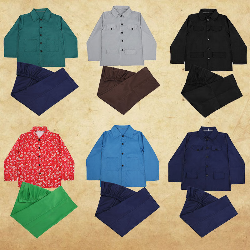 怀旧时代文革农民男70知青下乡中山装演出服80村姑年代女话剧服装 尚层衣舍演出表演服饰 淘优券