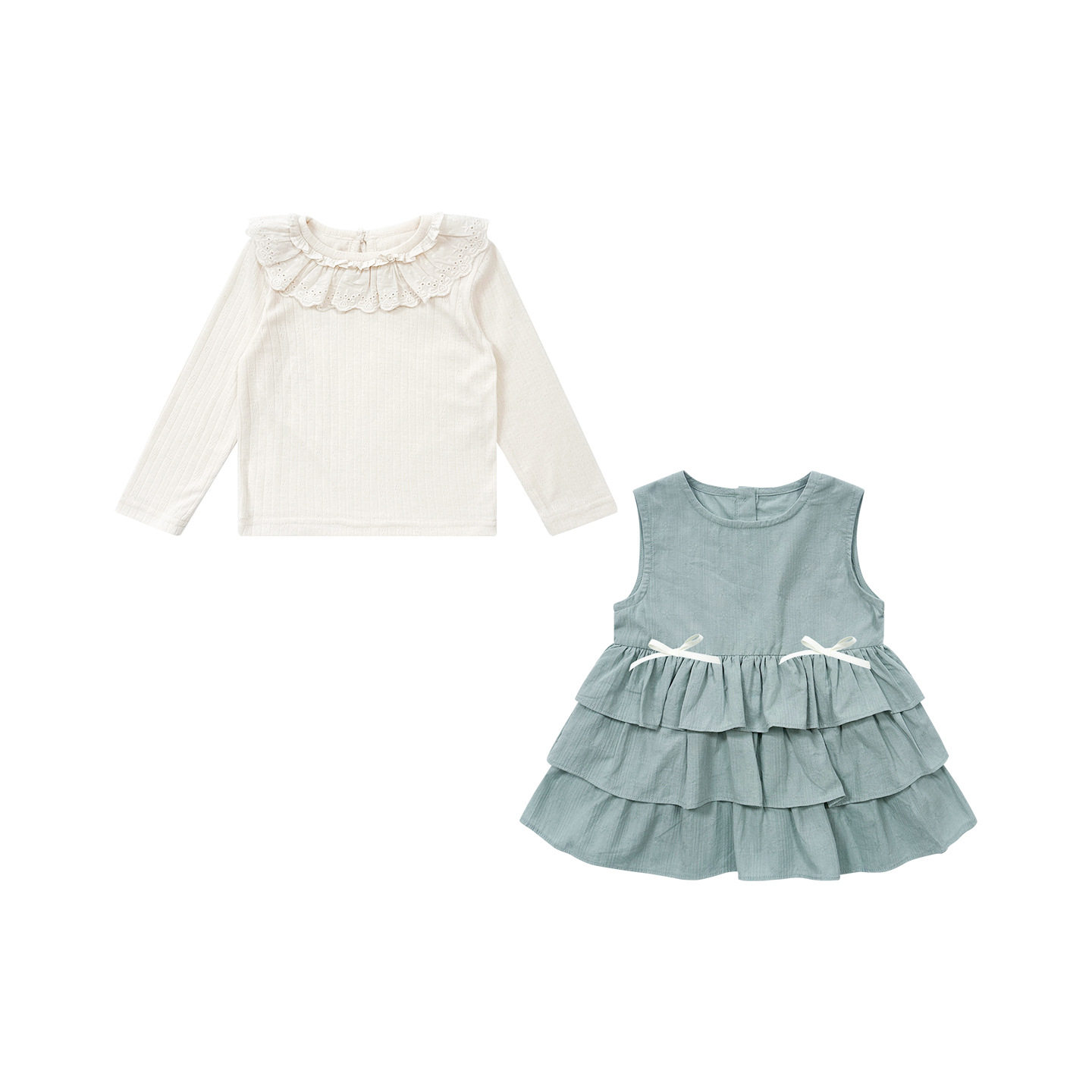 撤柜专区蔗梨童装女童秋装套装2025新款儿童背心蛋糕裙打底衫宝宝,淘宝优惠券,粉丝福利购,淘宝优惠卷