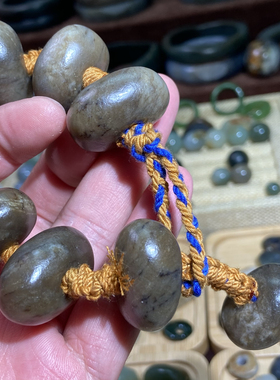 和田玉糖玉随型平安扣大手串老光工艺复古风藏式手工编绳国风手持