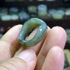 Hetian jade sapphire card 18-shaped ring retro style ring circle cultural play beads running circle clavicle chain jade ring pendant