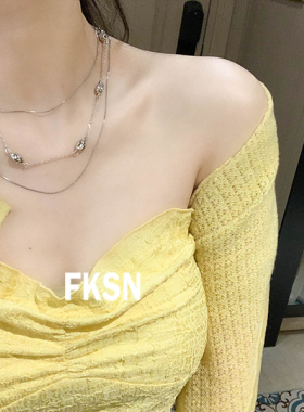 浮夸少女dayu叠搭金银细项链