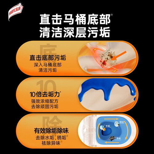 山姆 英国进口Harpic亮湃强效洁厕液清洗剂马桶厕所浴缸去污去垢 - 图0