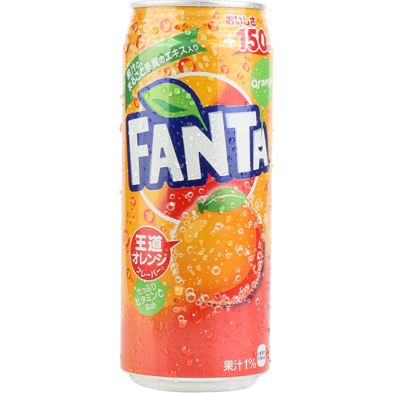 日本进口Fanta/芬达香橙橘子味果汁碳酸汽水饮料易拉罐装500ml*2 - 图3