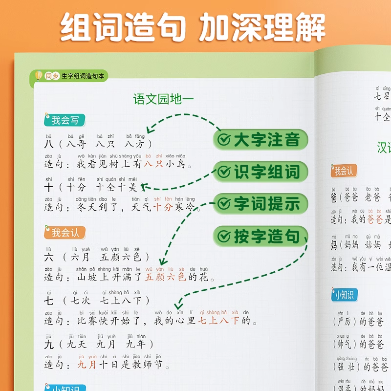 一年级下册同步生字组词造句拓展训练阅读本人教版 1年级上下册连词成句语文汉语拼音专项同步练习册每日晨读字词句段词语积累大全 - 图1