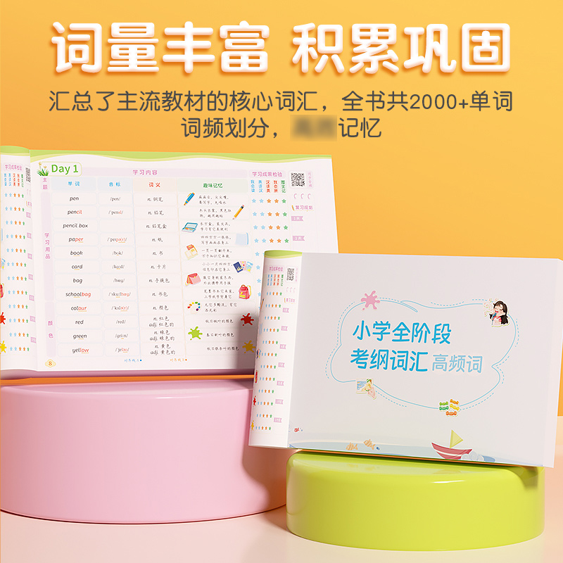 斗半匠英语2000词小学英语单词汇总表人教pep版三到六年级语法音标自然拼读记单词一本通英语学习记背书籍3-6小学生你得这样背单词