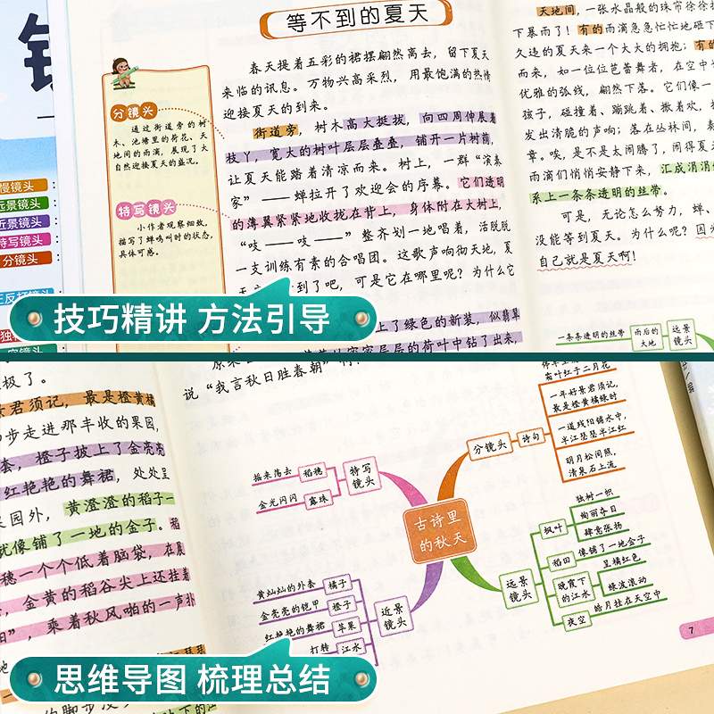 斗半匠镜头法写作文方法技巧素材积累全套二年级三到六年级四五下册上册同步作文书小学生写作技巧大全语文写作辅导书作文选五感法 - 图2